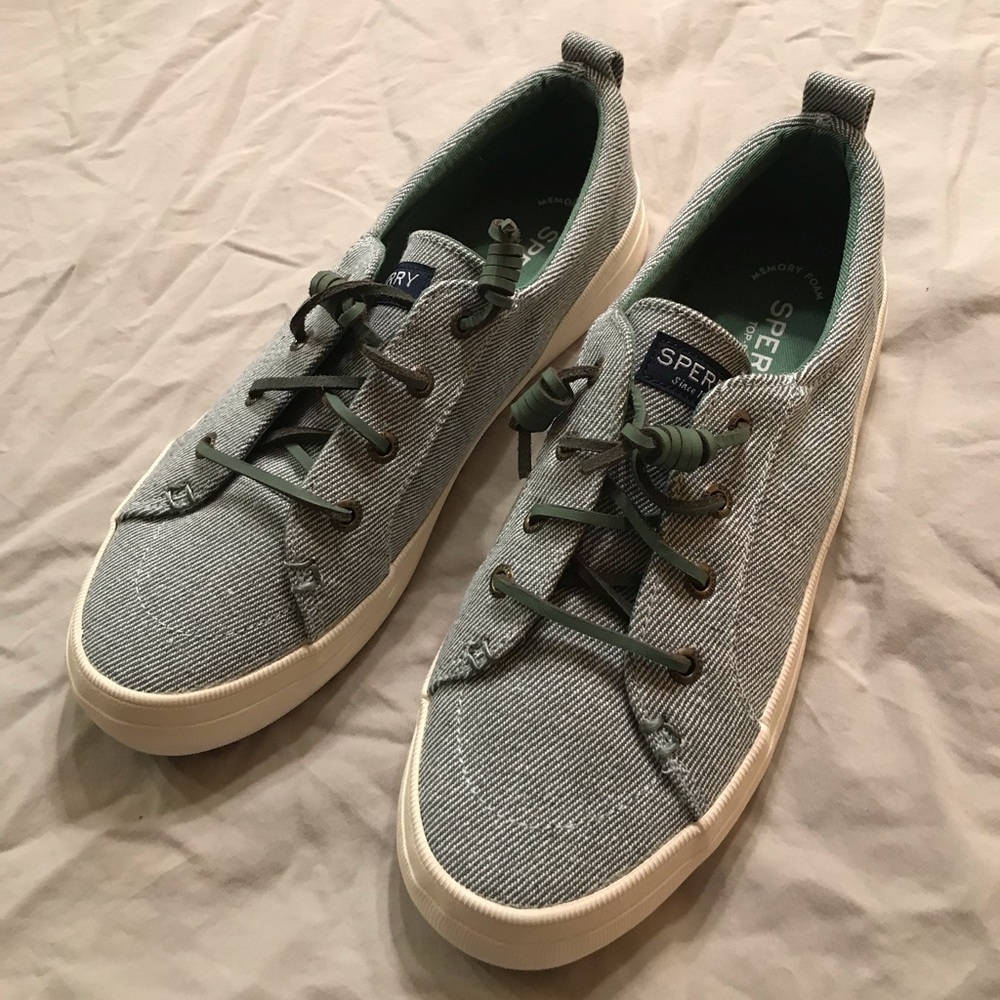 Sperry Crest Vibe Sneakers-Size 7.5-Green-BRAND NEW IN BOX